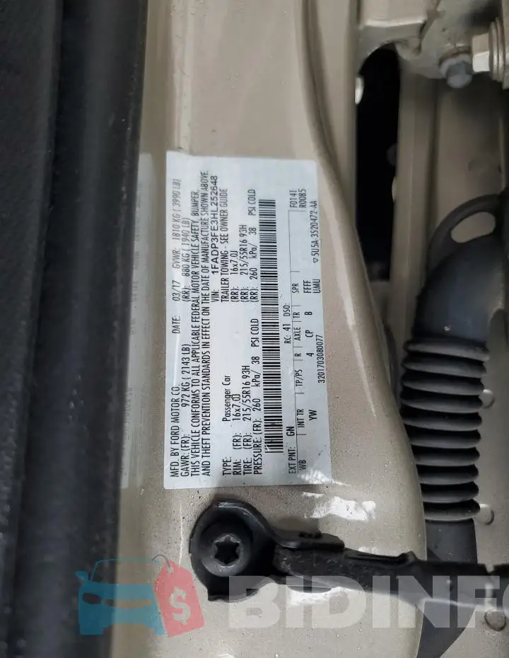 1FADP3FE3HL252648 Photo# 13