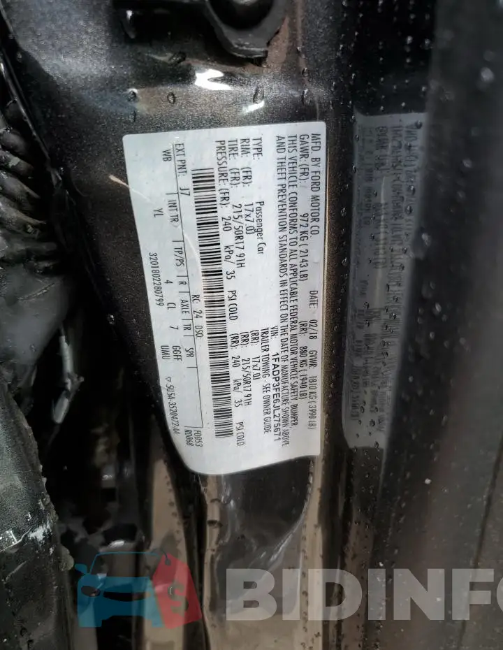 1FADP3FE6JL275671 Photo# 12