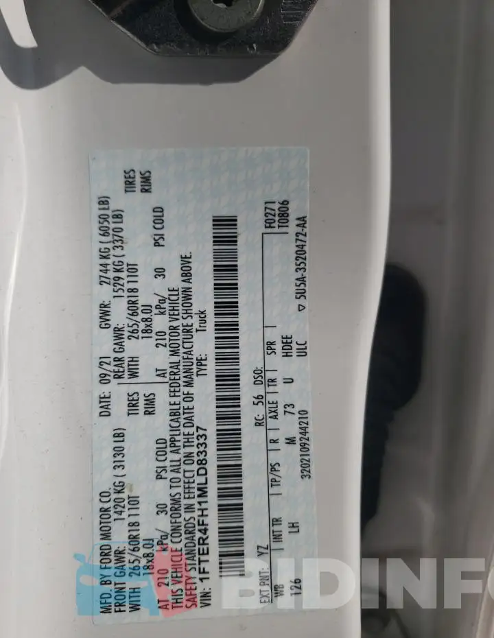 1FTER4FH1MLD83337 Photo# 12