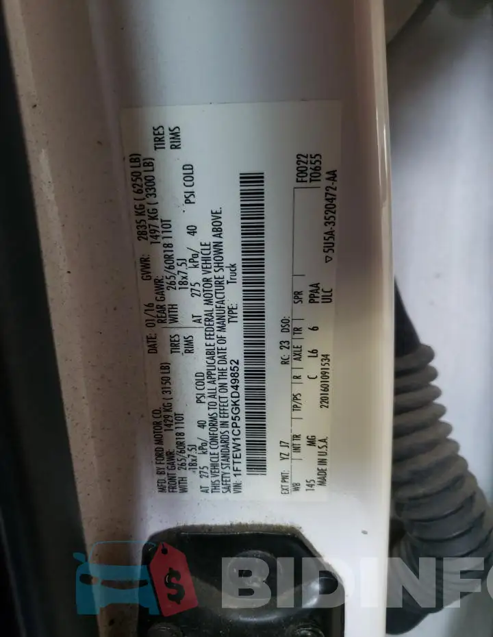 1FTEW1CP5GKD49852 Photo# 12