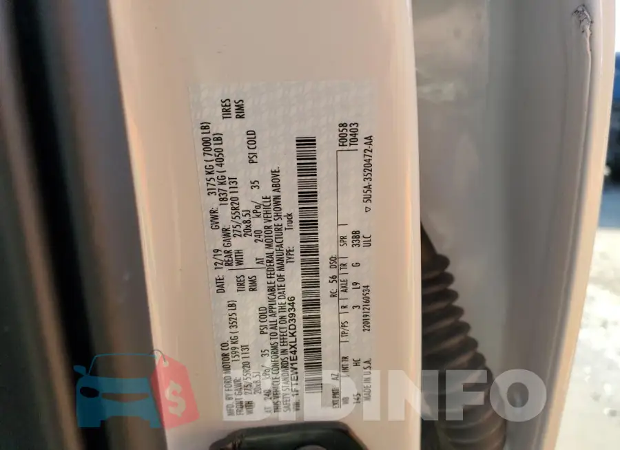 1FTEW1E4XLKD39346 Photo# 12