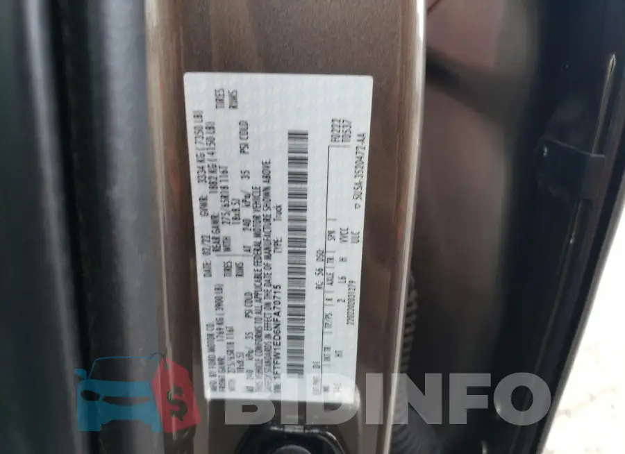 1FTFW1ED6NFA70715 Photo# 12