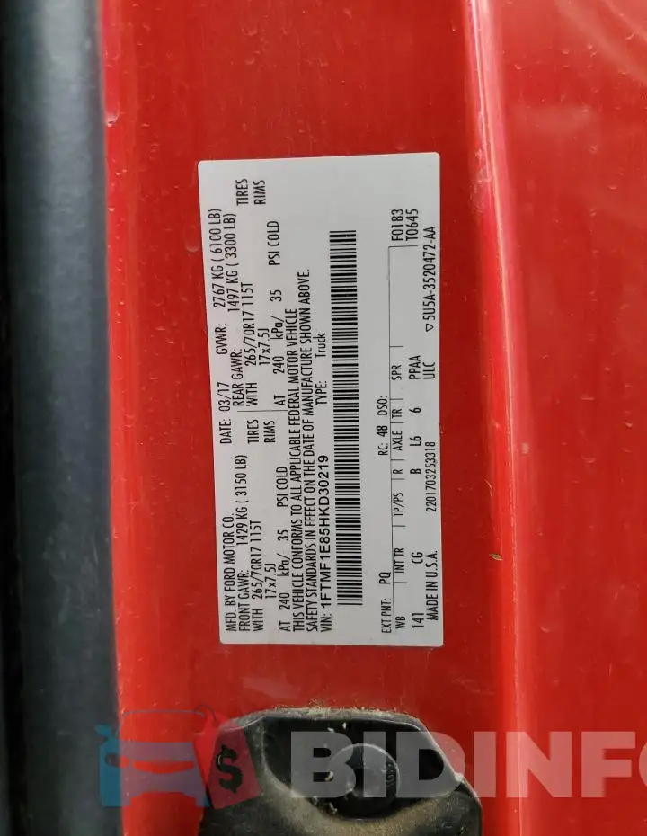 1FTMF1E85HKD30219 Photo# 12