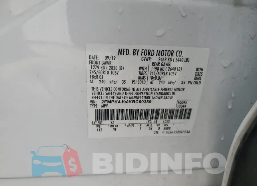 2FMPK4J90KBC60389 Photo# 12