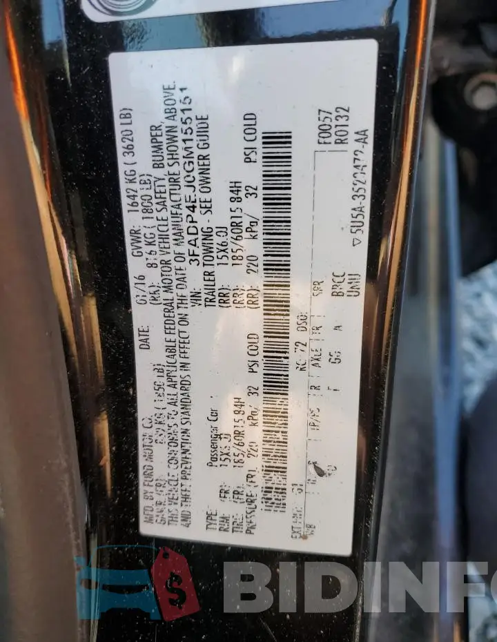 3FADP4EJ0GM155151 Photo# 12