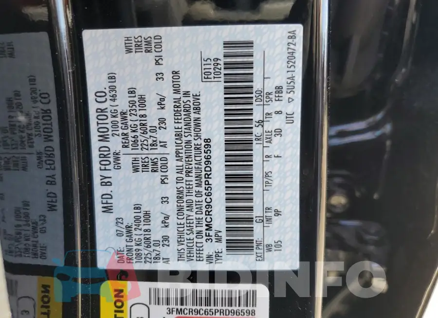3FMCR9C65PRD96598 Photo# 12