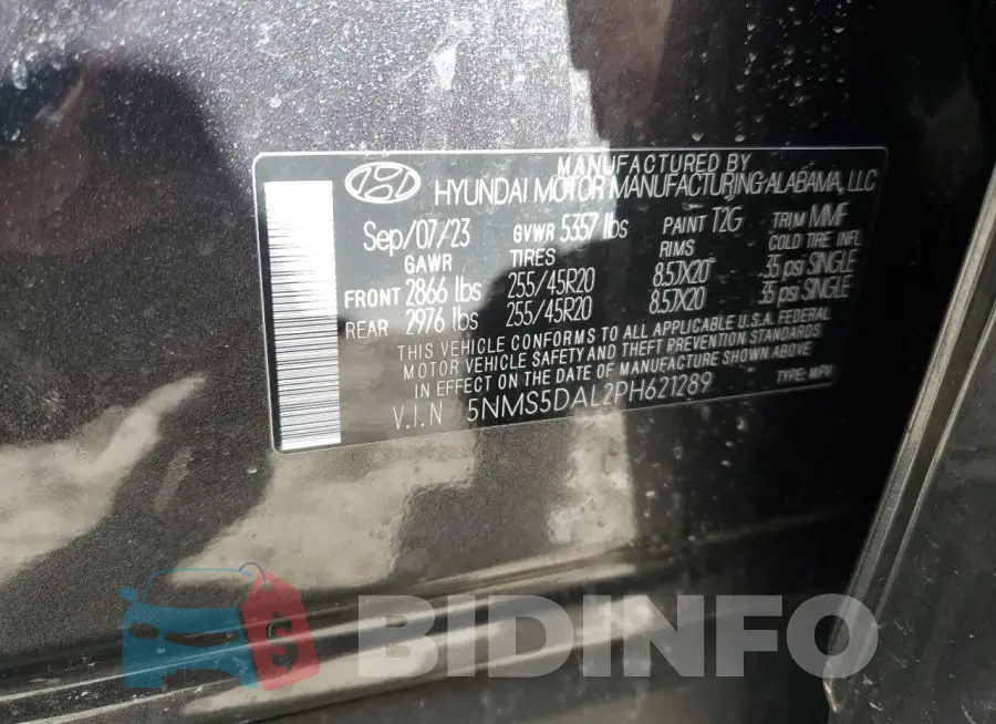 5NMS5DAL2PH621289 Photo# 13