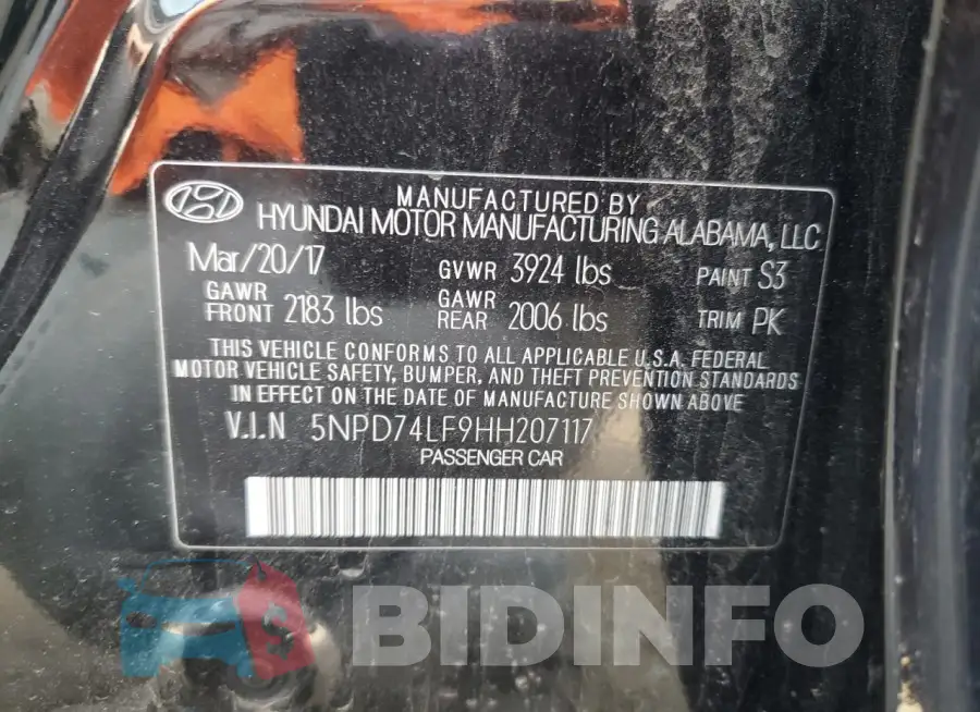 5NPD74LF9HH207117 Photo# 12
