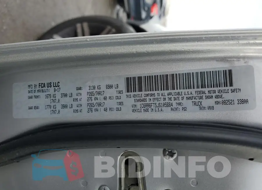 1C6RR6FT5JS105664 Photo# 13