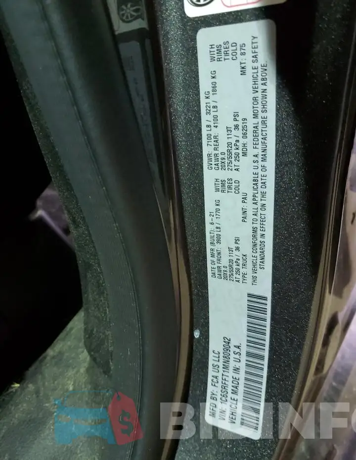 1C6SRFFT1MN809042 Photo# 13