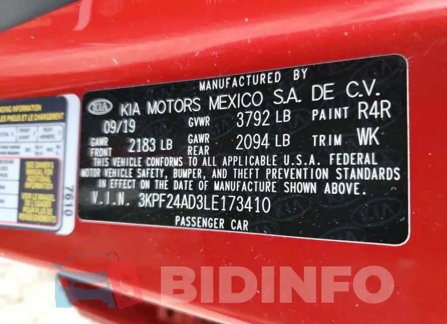 3KPF24AD3LE173410 Photo# 12
