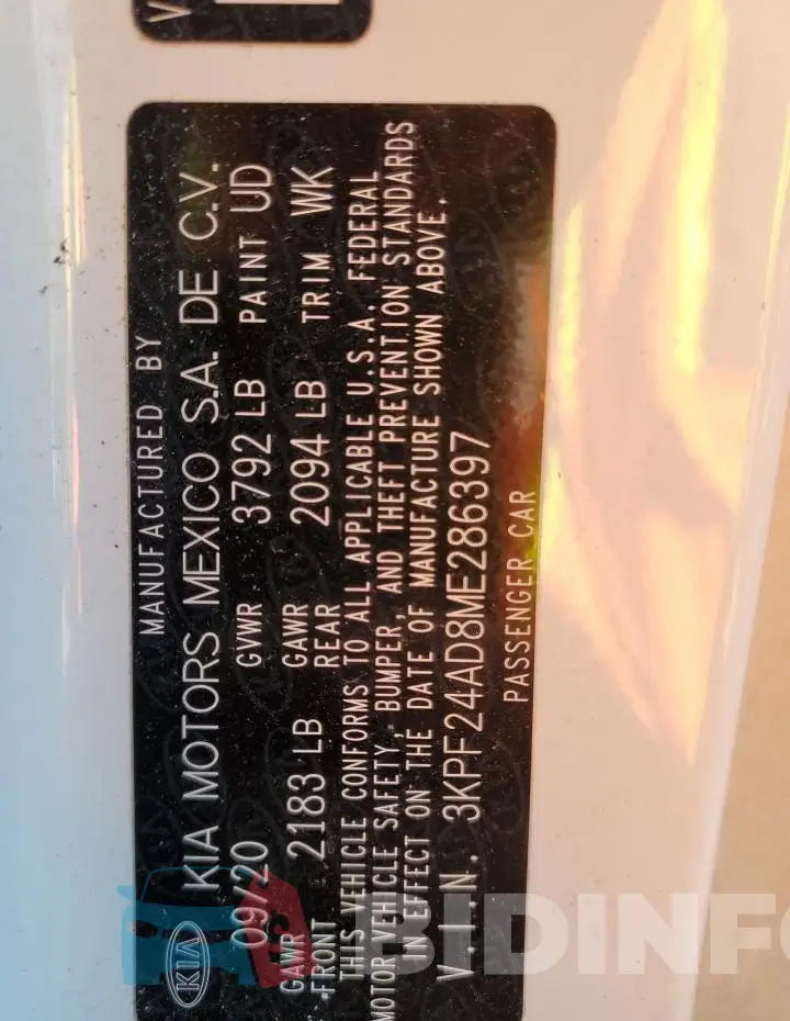 3KPF24AD8ME286397 Photo# 13