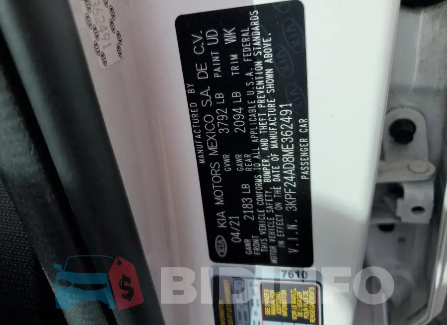3KPF24AD8ME362491 Photo# 13