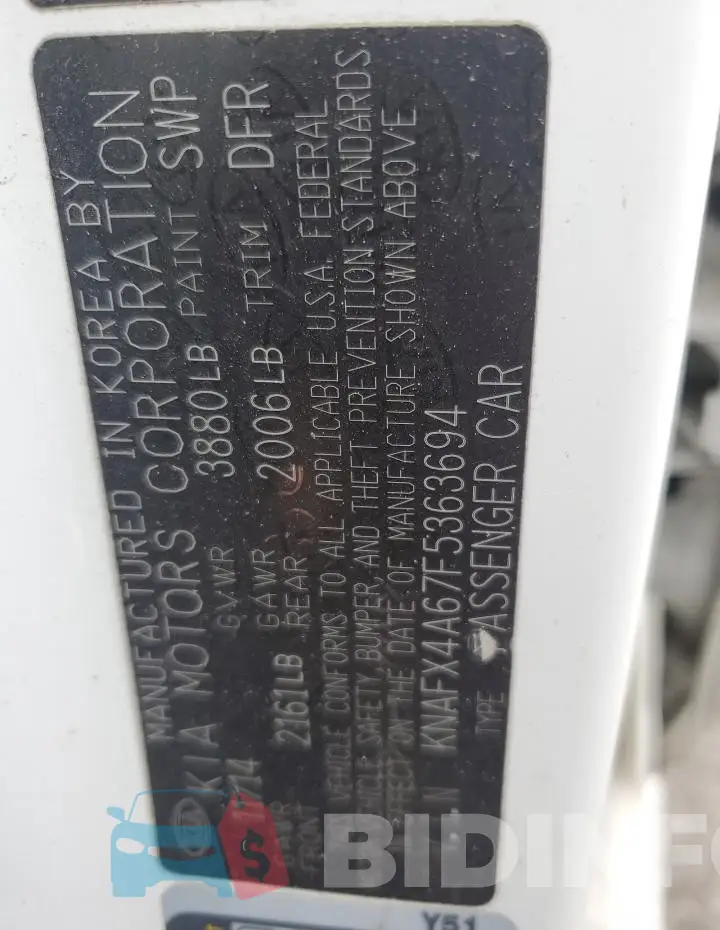KNAFX4A67F5363694 Photo# 12