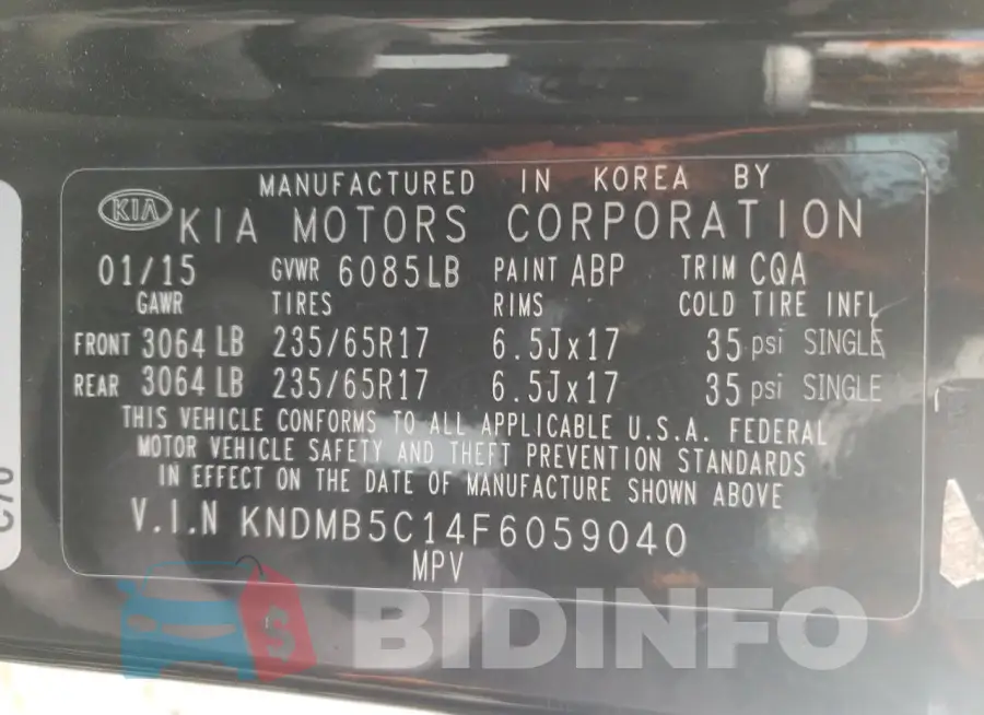 KNDMB5C14F6059040 Photo# 13