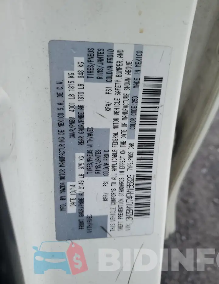 3MZBM1U74FM165823 Photo# 12
