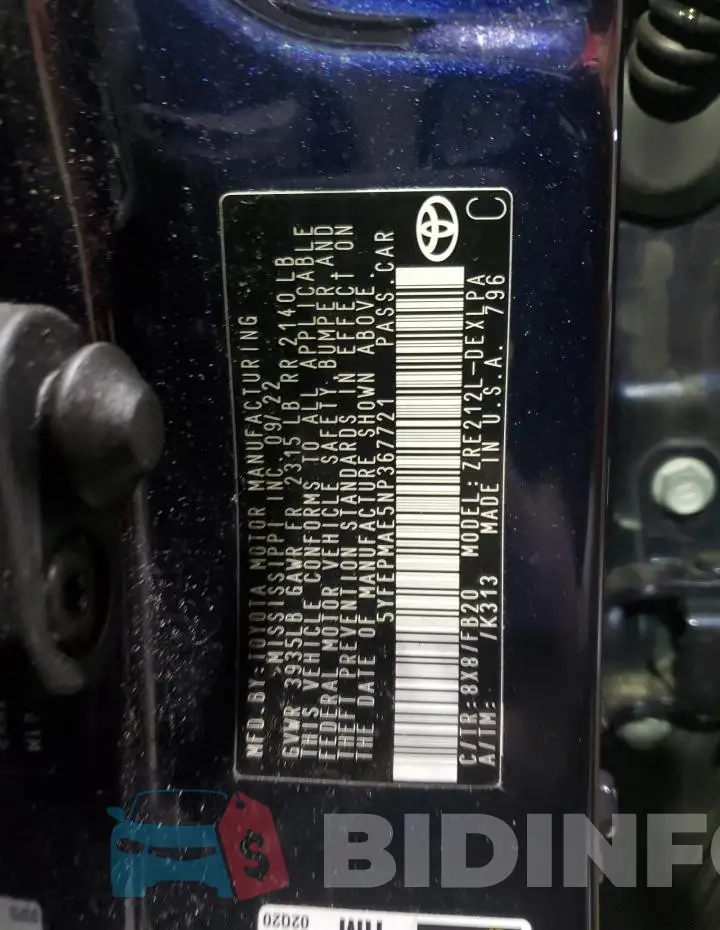 5YFEPMAE5NP367721 Photo# 12
