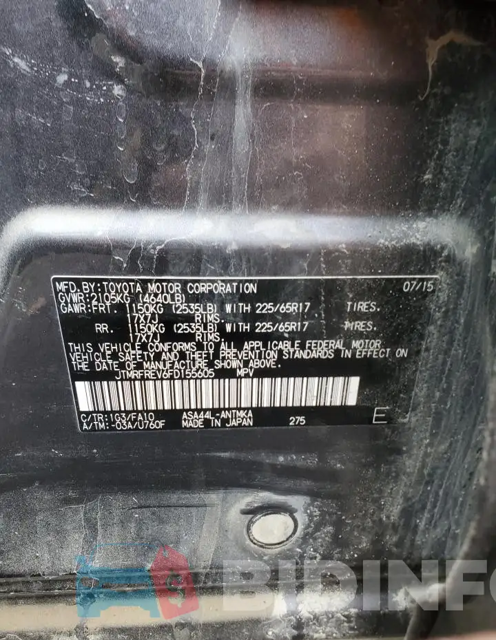 JTMRFREV6FD155605 Photo# 13