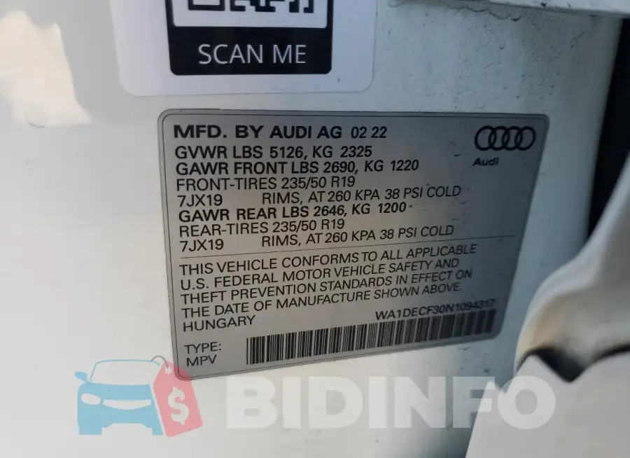 WA1DECF30N1094317 Photo# 12