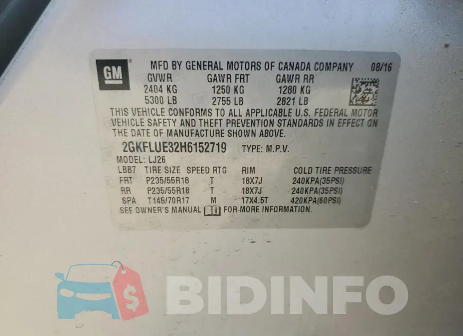 2GKFLUE32H6152719 Photo# 13