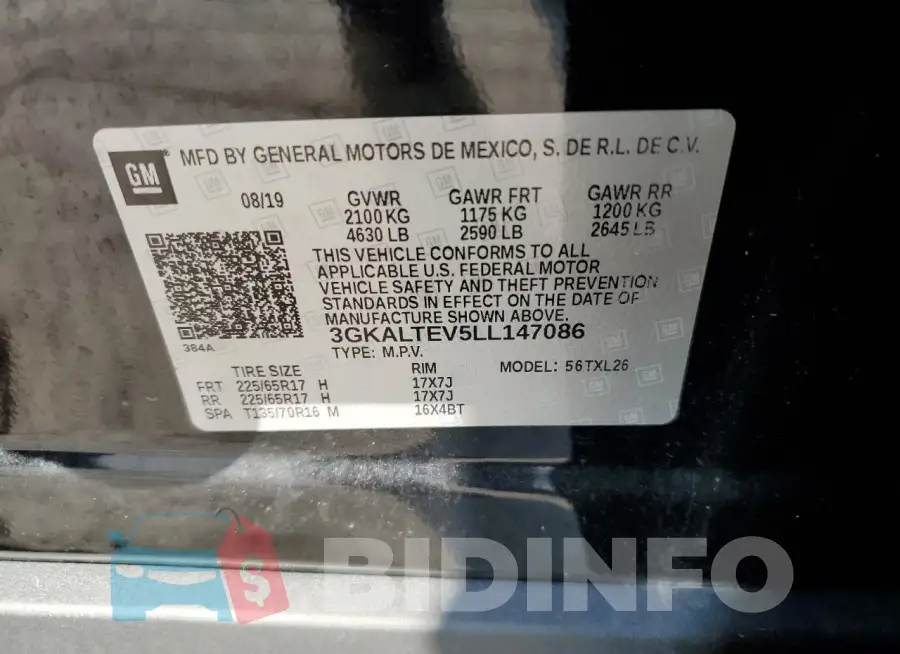3GKALTEV5LL147086 Photo# 10