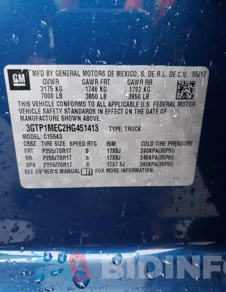 3GTP1MEC2HG451413 Photo# 12
