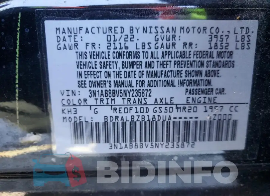 3N1AB8BV5NY235872 Photo# 12