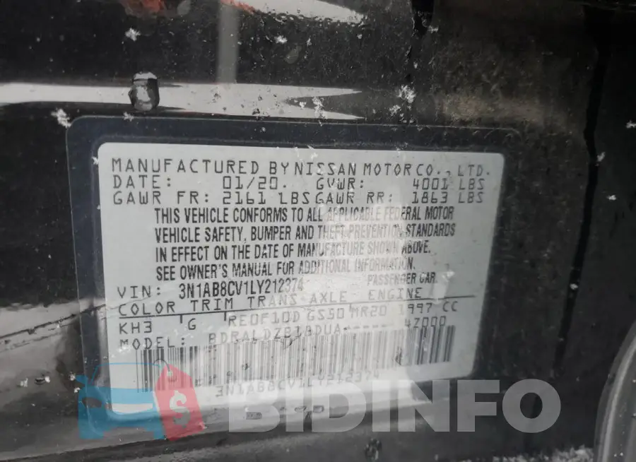3N1AB8CV1LY212374 Photo# 12