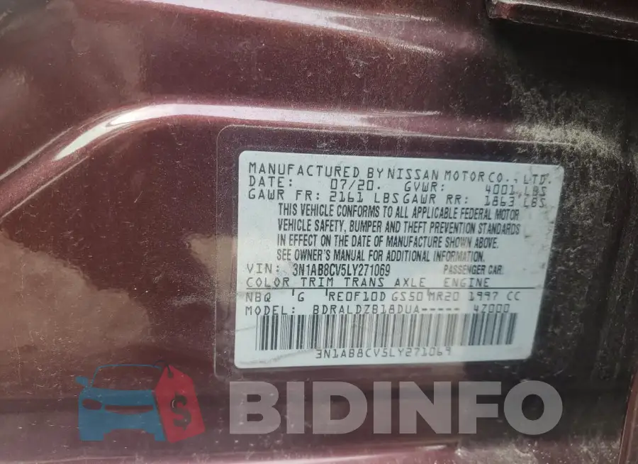 3N1AB8CV5LY271069 Photo# 12