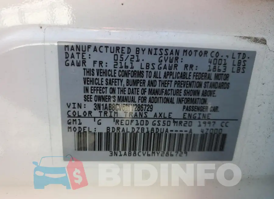 3N1AB8CV6MY286729 Photo# 12