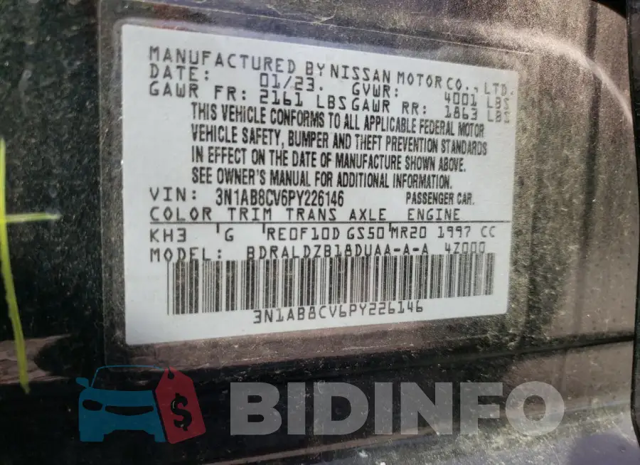 3N1AB8CV6PY226146 Photo# 12