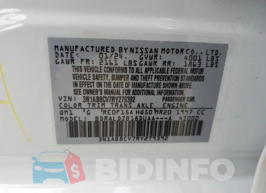 3N1AB8CV7RY279392 Photo# 12