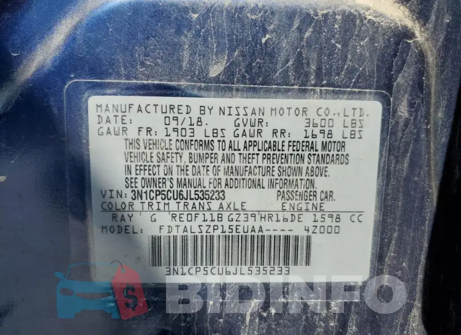 3N1CP5CU6JL535233 Photo# 14
