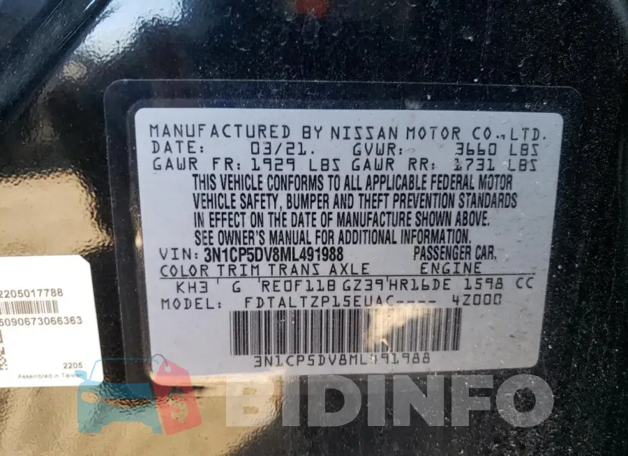 3N1CP5DV8ML491988 Photo# 12