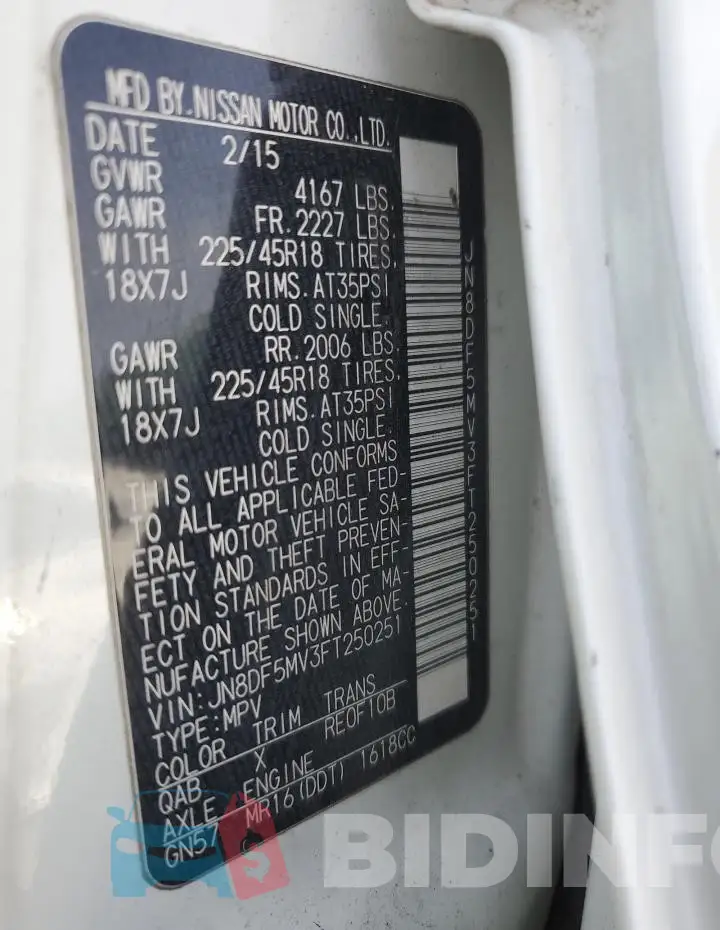 JN8DF5MV3FT250251 Photo# 12