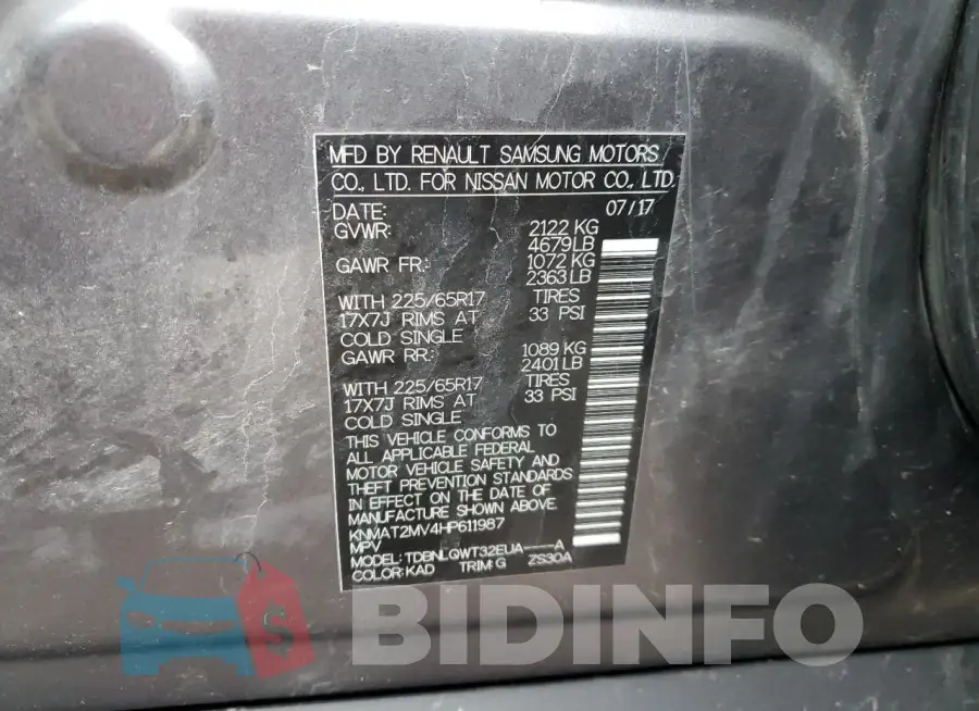 KNMAT2MV4HP611987 Photo# 13