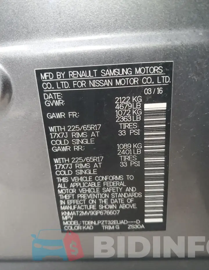 KNMAT2MV9GP676607 Photo# 12