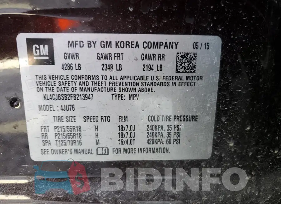 KL4CJBSB2FB213947 Photo# 12