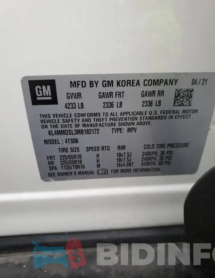 KL4MMDSL3MB182172 Photo# 13