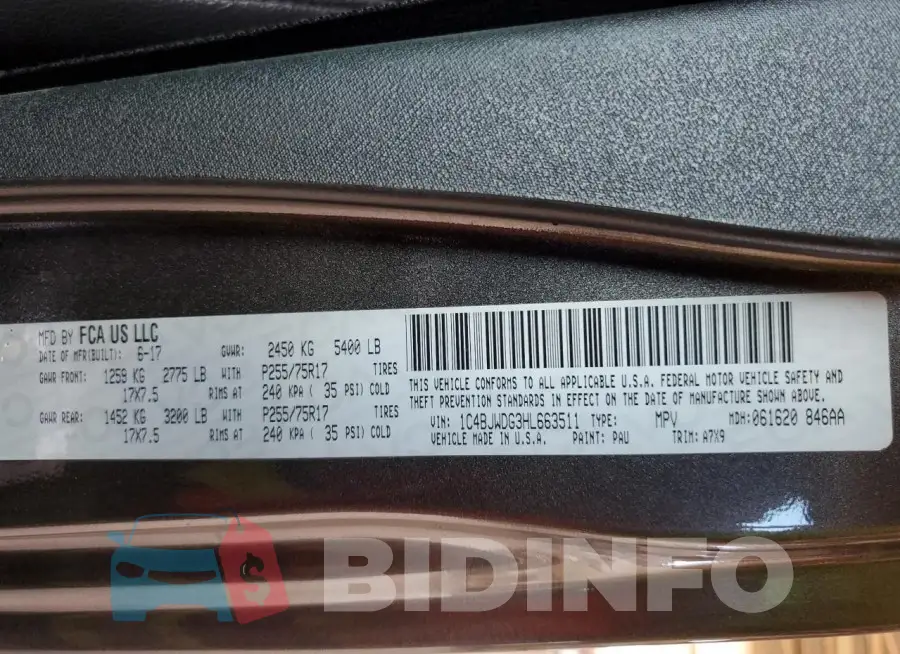 1C4BJWDG3HL663511 Photo# 13