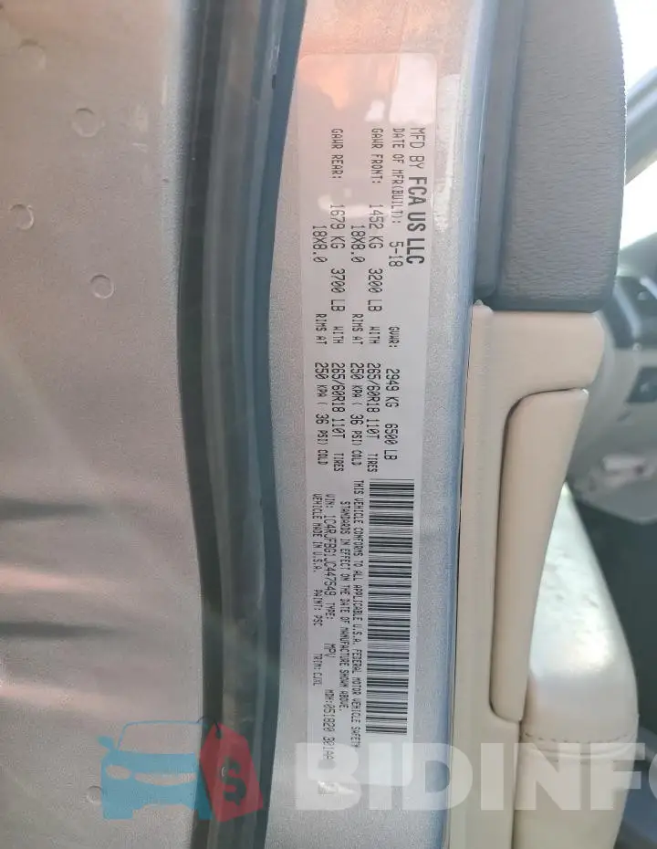 1C4RJFBG1JC447549 Photo# 14