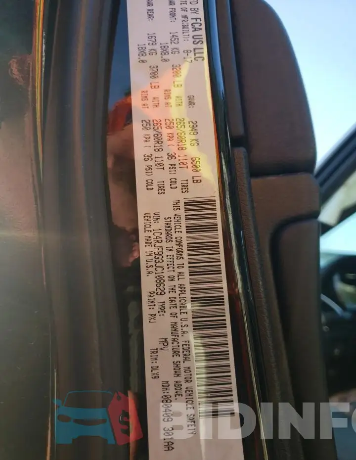 1C4RJFBG3JC108629 Photo# 13