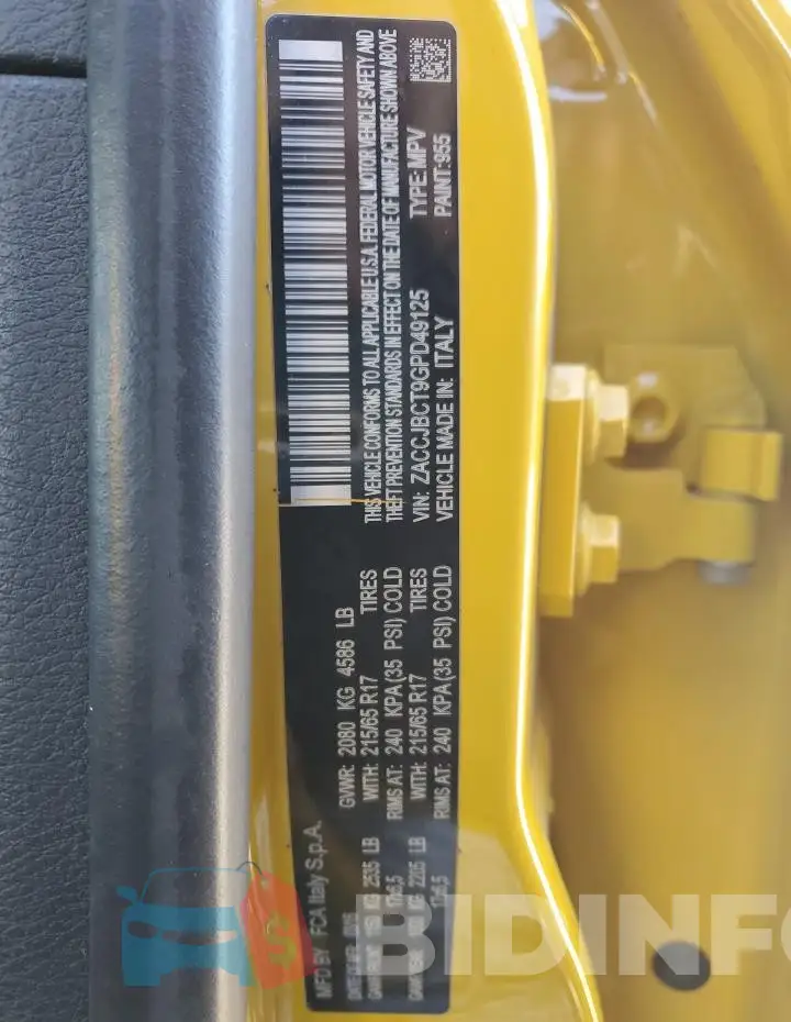 ZACCJBCT9GPD49125 Photo# 12
