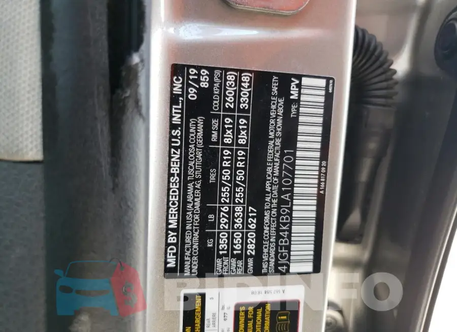 4JGFB4KB9LA107701 Photo# 13