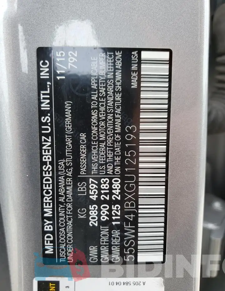 55SWF4JBXGU125193 Photo# 12