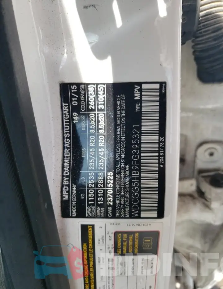 WDCGG5HB9FG395321 Photo# 12