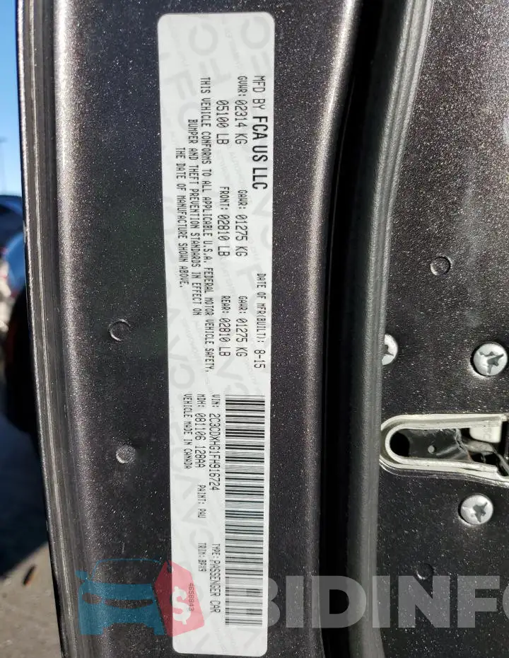 2C3CDXHG1FH916724 Photo# 12