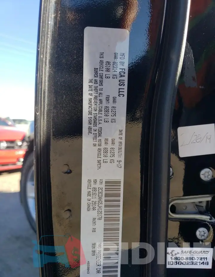 2C3CDXHG5JH125170 Photo# 12