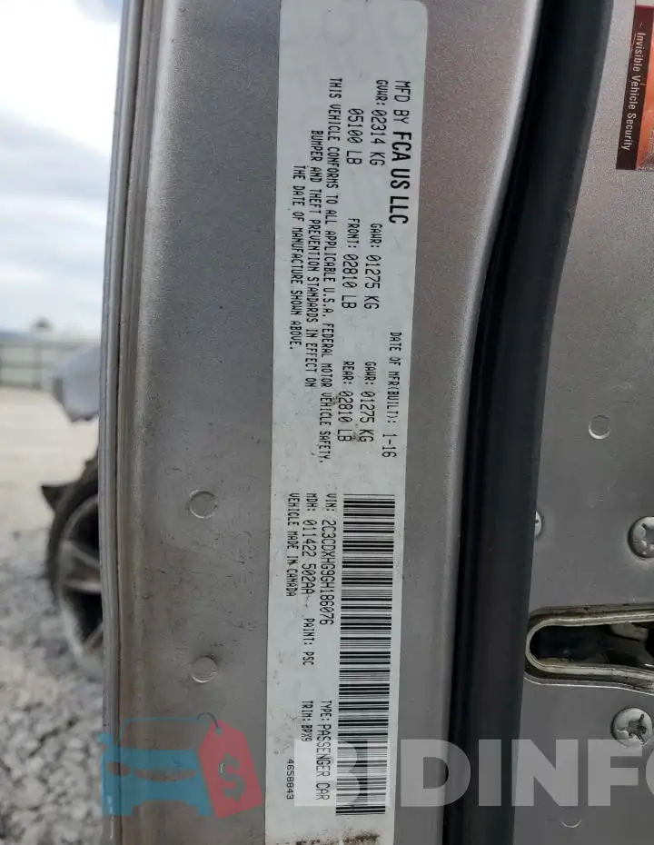 2C3CDXHG9GH186076 Photo# 12