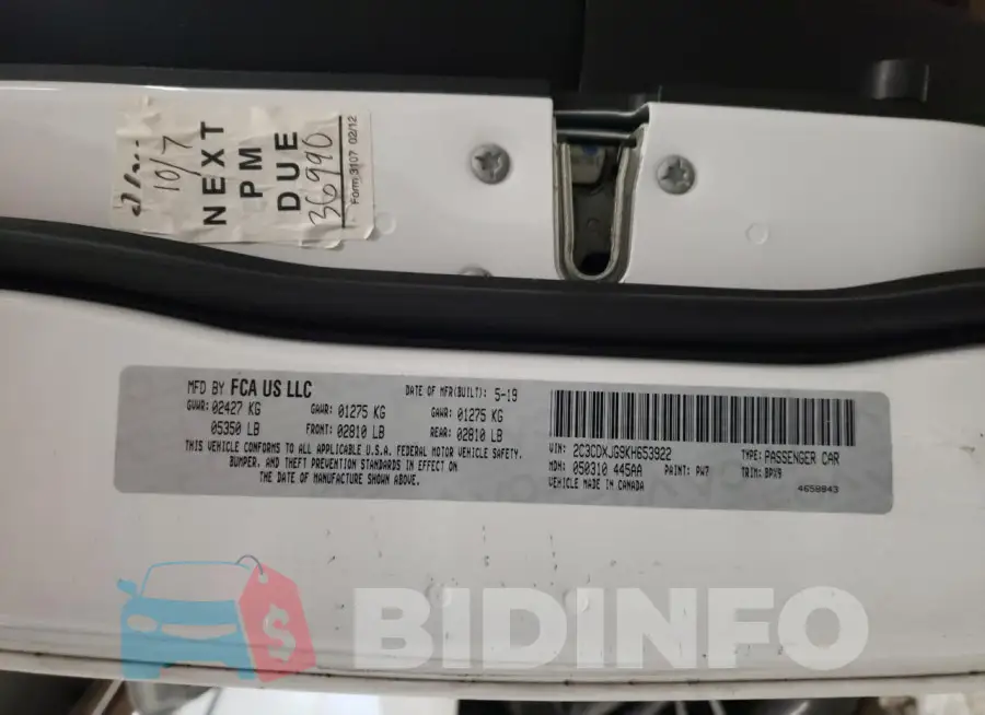 2C3CDXJG9KH653922 Photo# 12